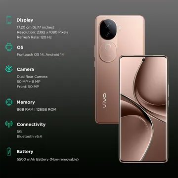 Vivo V40e 5G (Royal Bronze, 128 GB)  (8 GB RAM) Smart Phone 