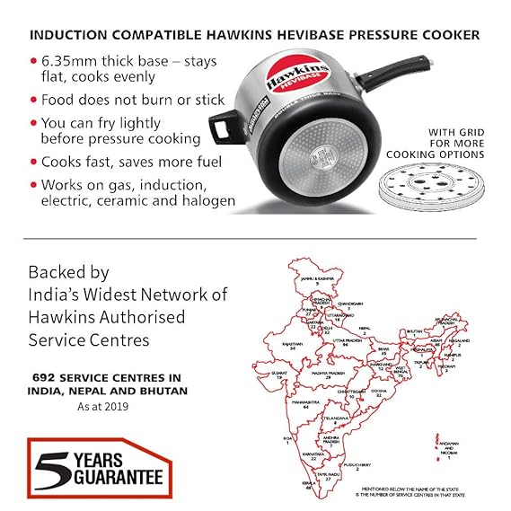 Hawkins 6.5 Litre Hevibase Pressure Cooker ( 1 Pcs )