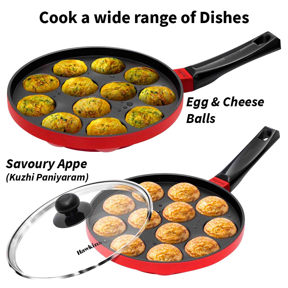 Hawkins Nonstick Appe Pan with Glass Lid, 12 Cups 2 Pcs Set