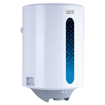 Croma 15 Litre 5 Star Vertical Storage Geyser with Temperature Control Knob (White)