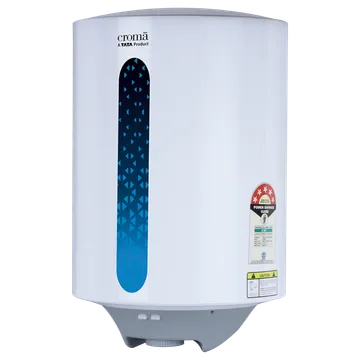 Croma 15 Litre 5 Star Vertical Storage Geyser with Temperature Control Knob (White)