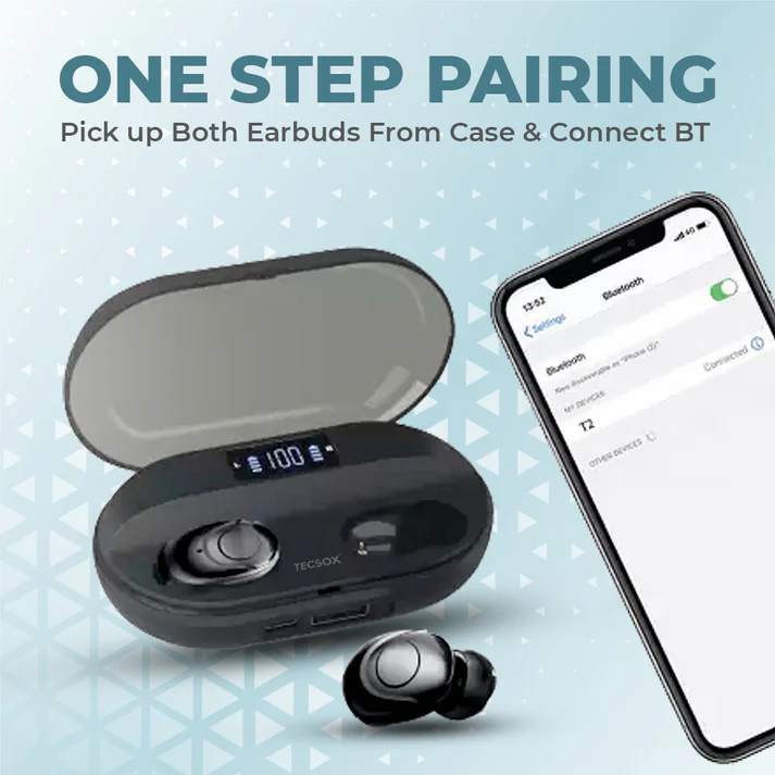 Tecsox Power House Bluetooth Earbuds | 40 Hr Playtime