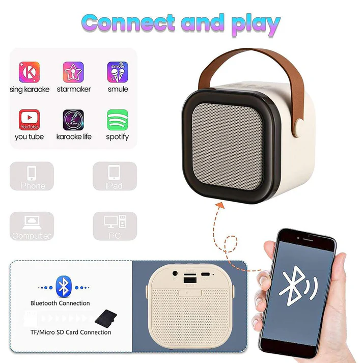 Tecsox Karaoke Mic with Speaker & Voice Changing Option