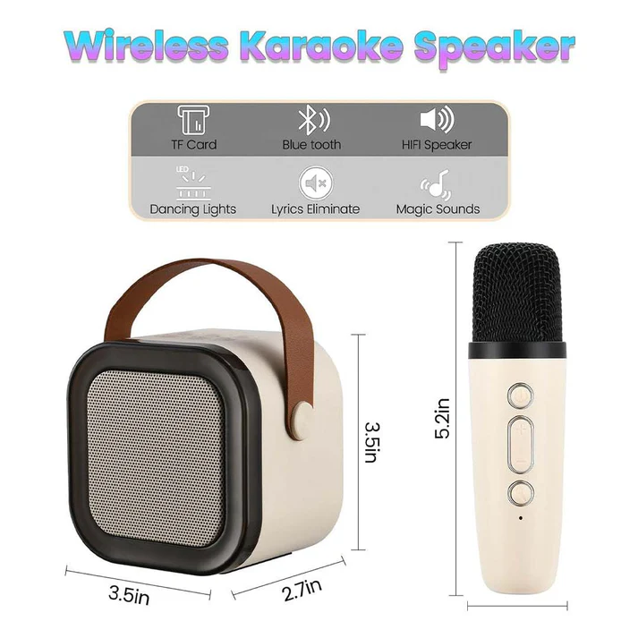 Tecsox Karaoke Mic with Speaker & Voice Changing Option